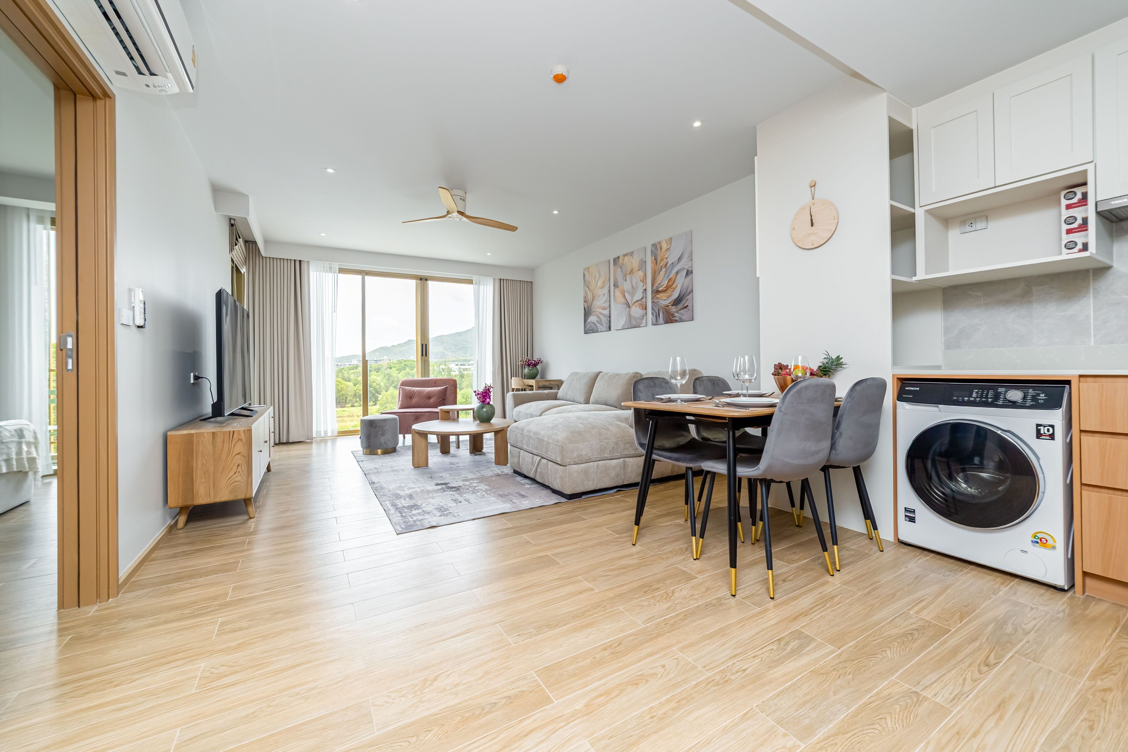 Junior Apartment, Patio | Living room | 50-inch LCD TV with digital channels