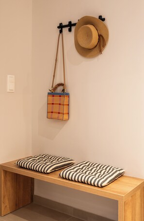 Laptop workspace, blackout curtains, soundproofing, free WiFi