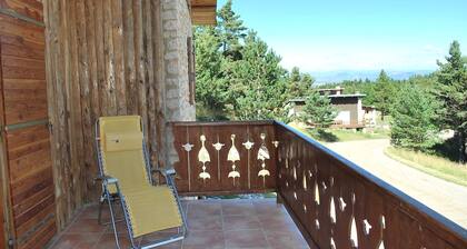 Chalet 'Mont Ventoux' avec vue sur la montagne, terrasse privée et jardin privé