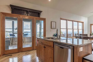 Fridge, microwave, oven, stovetop - Fall Colors Getaway | Walk to Downtown & Ferry (St. Ignace)