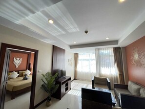 Apartment, 2 Bedrooms, City View | Living area - Lanta Garden Hill Resort and Apartments (Ko Lanta)