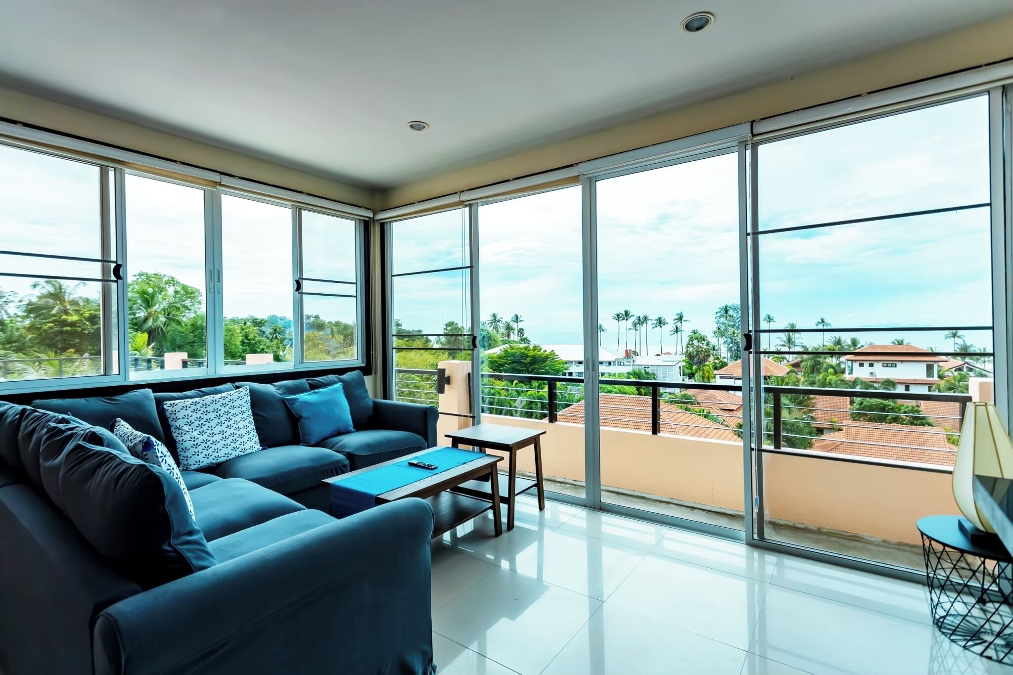 Penthouse, 3 Bedrooms, Sea View | Living area