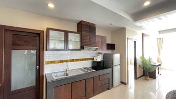 Departamento, 2 habitaciones, vista a la ciudad | Cocina privada