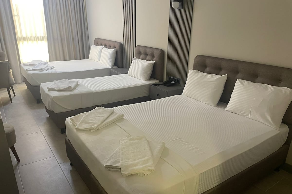 In-room safe, desk, laptop workspace, blackout drapes