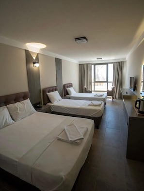 In-room safe, desk, laptop workspace, blackout drapes