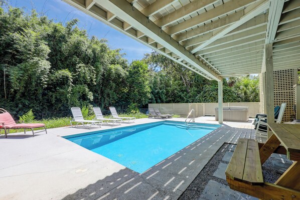 A heated pool