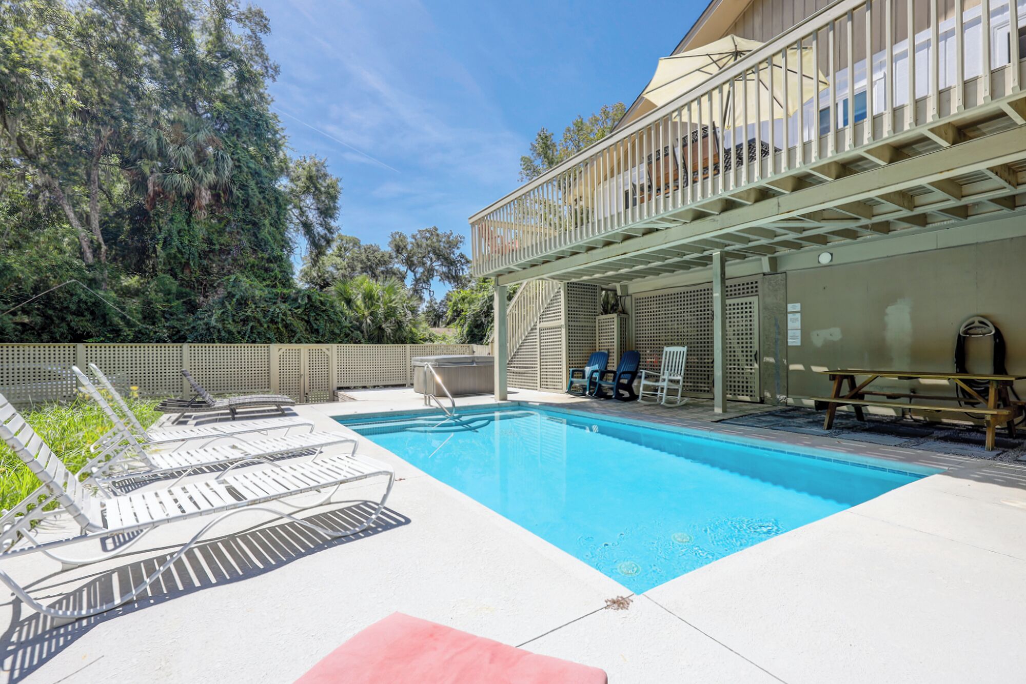 A heated pool