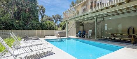 A heated pool