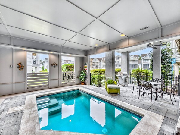 A heated pool