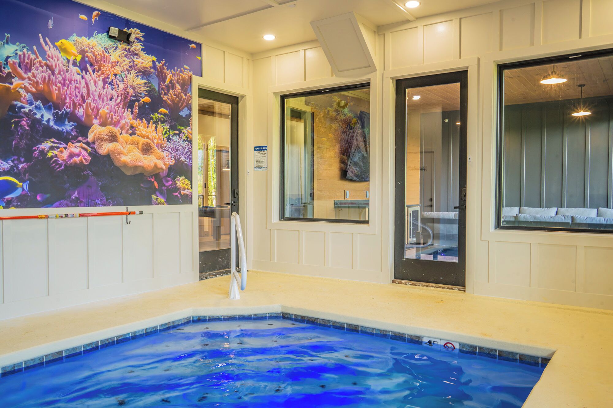 Indoor pool, a heated pool