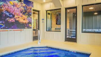 Indoor pool, a heated pool