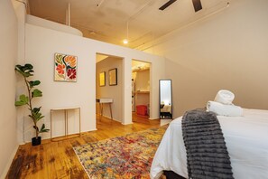 Desk, iron/ironing board, travel crib, free WiFi