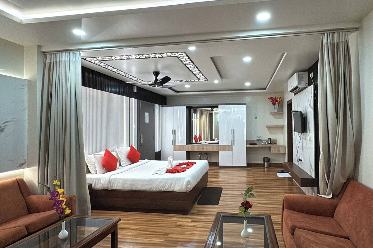 Quarto real, vista para a cidade | Wi-Fi de cortesia, roupa de cama