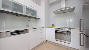 Fridge, oven, stovetop, dishwasher