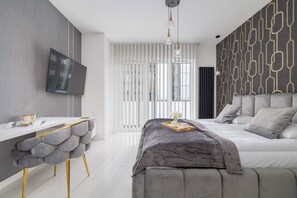 Desk, iron/ironing board, travel crib, WiFi