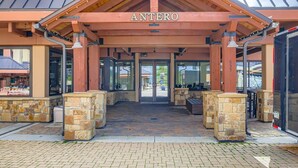 A building entrance with a sign reading "ANTERO". - Village At Breck Antero 1504 1 Bedroom Condo (Breckenridge)