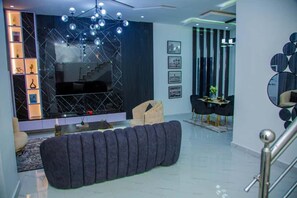 Basic Duplex, 2 Bedrooms, Balcony | Living area - Aviv Luxury Homes (Enugu)
