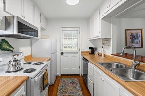 Microwave, oven, stovetop, dishwasher