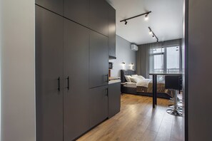 In-room safe, laptop workspace, blackout curtains, soundproofing