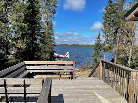 Property grounds. Private cabin on a private lake. Perfect for relaxing completely off-grid.