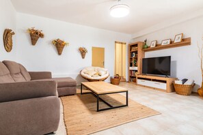 Televisie en een open haard