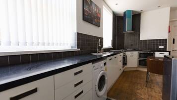 Microwave, oven, stovetop, toaster