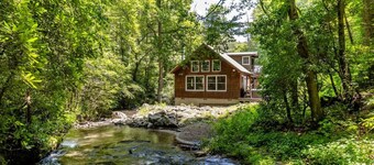 Storybook Waterfall Cottage | Hot Tub | Pets