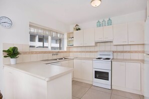 Fridge, microwave, dishwasher, toaster