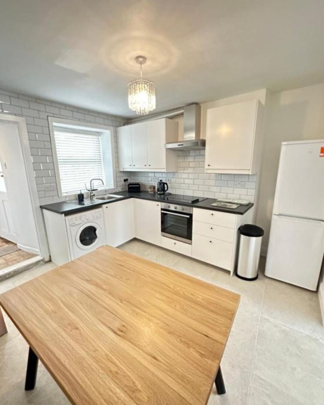 Microwave, oven, electric kettle, toaster