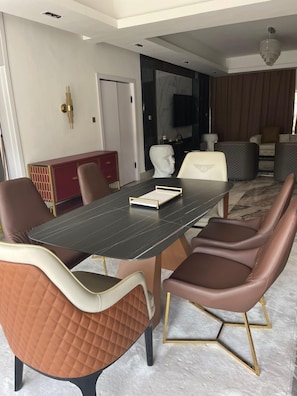 Luxury Apartment, Pool View | Living area - Sujimoto NEW 3 Bedroom Apartment IKOYI (Lagos)