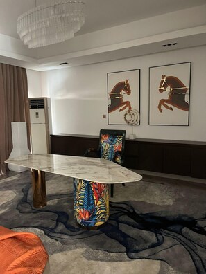 Luxury Apartment, Pool View | Living area - Sujimoto NEW 3 Bedroom Apartment IKOYI (Lagos)