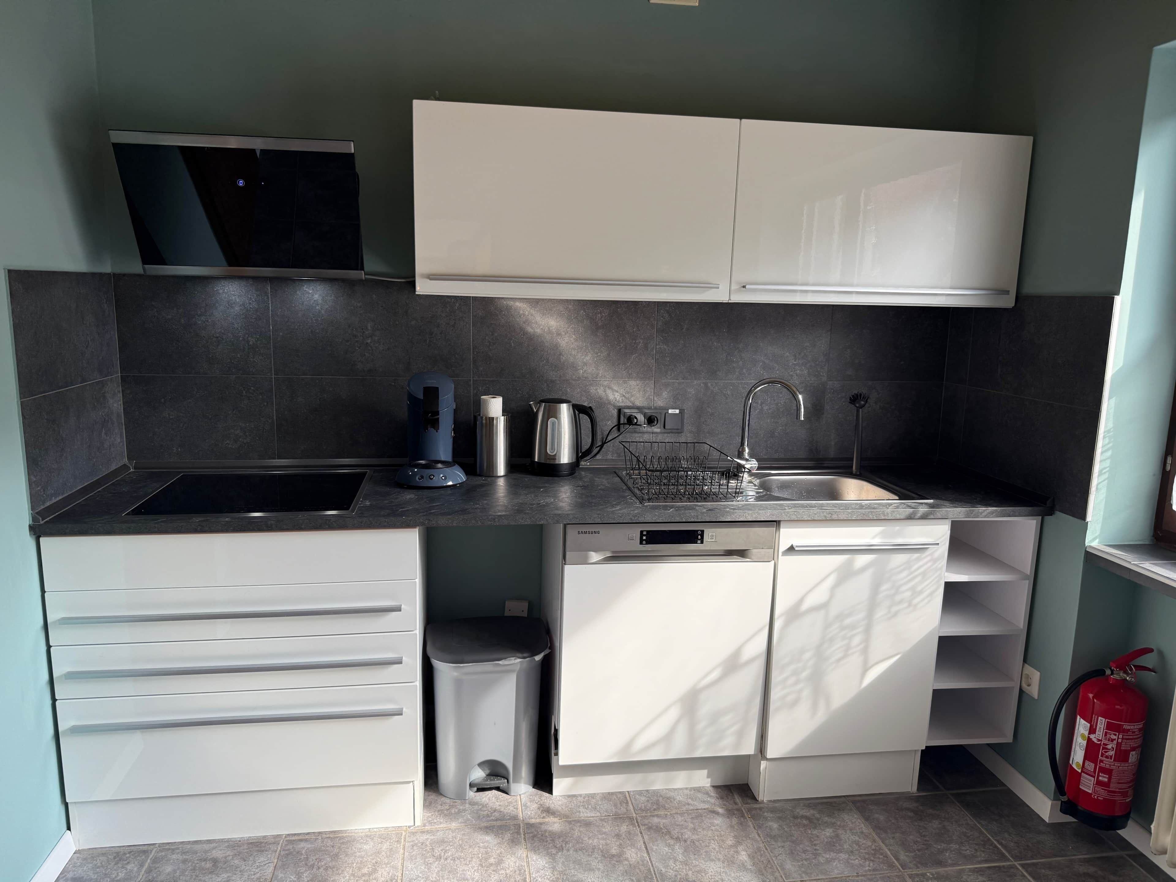 Mikrowelle, Ofen, Herdplatte, Geschirrspüler