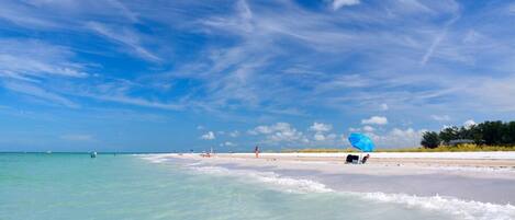 Plage à proximité, chaises longues, serviettes de plage