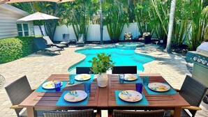 Outdoor dining - Hidden Haven / Private Pool & Hot Tub (Holmes Beach)
