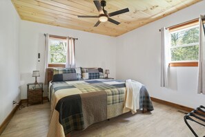 Desk, free WiFi, bed sheets