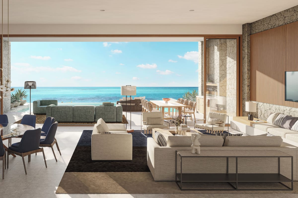 グランド ルーム 6 ベッドルーム (Residence) | リビング エリア | 55 インチのLED テレビ (デジタル放送視聴可)、書庫