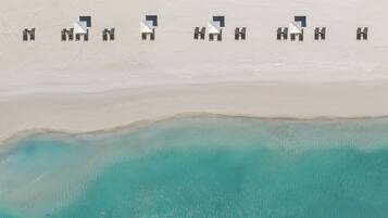 Private beach, white sand, snorkeling, beach bar
