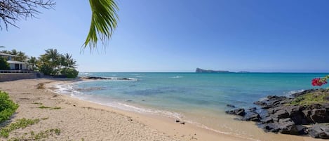 On the beach, beach towels