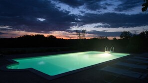 Outdoor pool, a heated pool