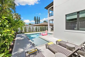 Outdoor pool, a heated pool