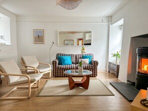 تلفزيون، مدفأة، كُتُب