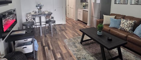 TV connectée, cheminée