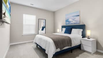 2 bedrooms, iron/ironing board, WiFi, bed sheets