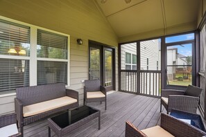 Terrace/patio - Luxe McCalla Family Home with Game Room & Yard! (McCalla)