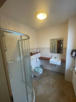 淋浴设施、吹风机、毛巾、卫生纸