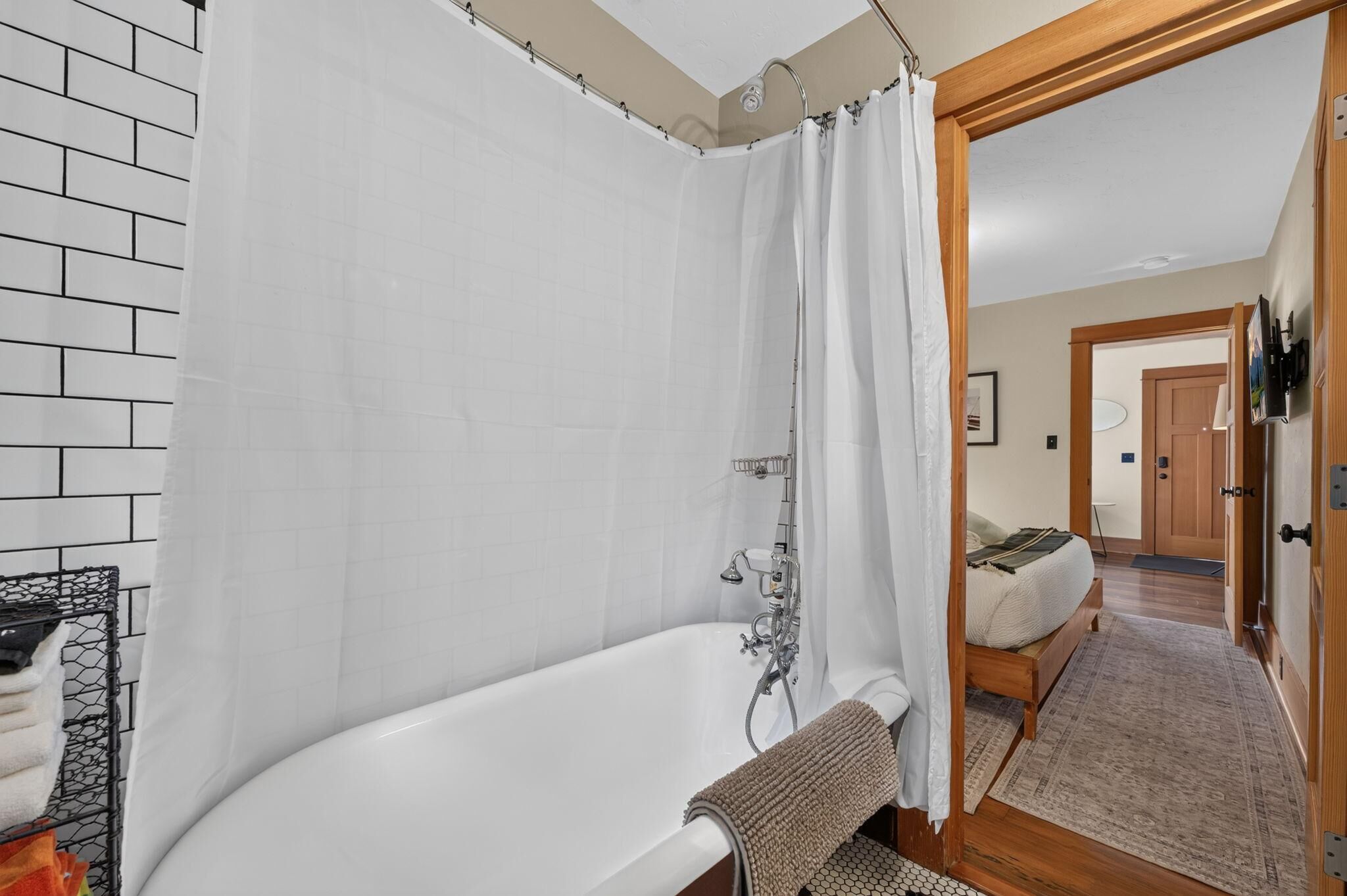 Hair dryer, towels