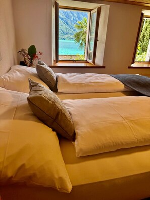3 habitaciones, escritorio y tabla de planchar con plancha 