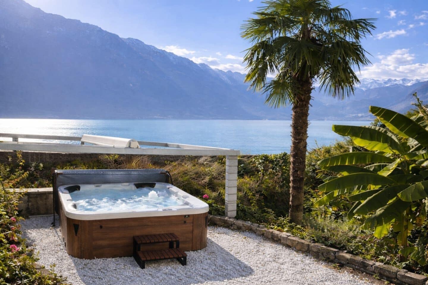 Outdoor spa tub