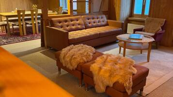 Smart TV, chimenea y libros