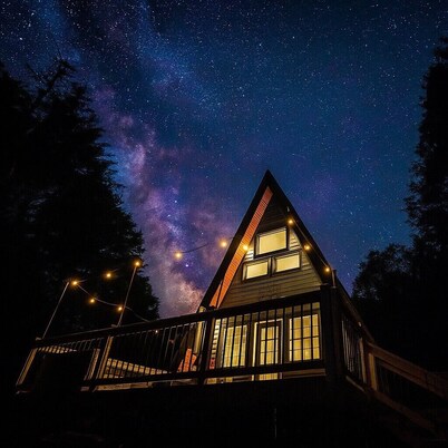 "Newly Built" A-Frame nestled in the woods